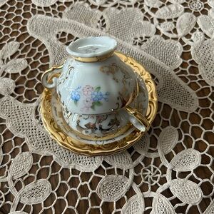 TWO Elegant Floral Teacup and Saucer Set (x2)